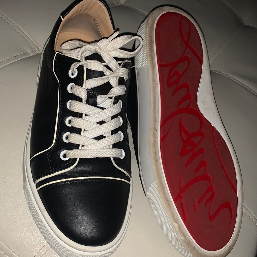 Authentic black Christian Louboutin low top sneakers size 39 women.